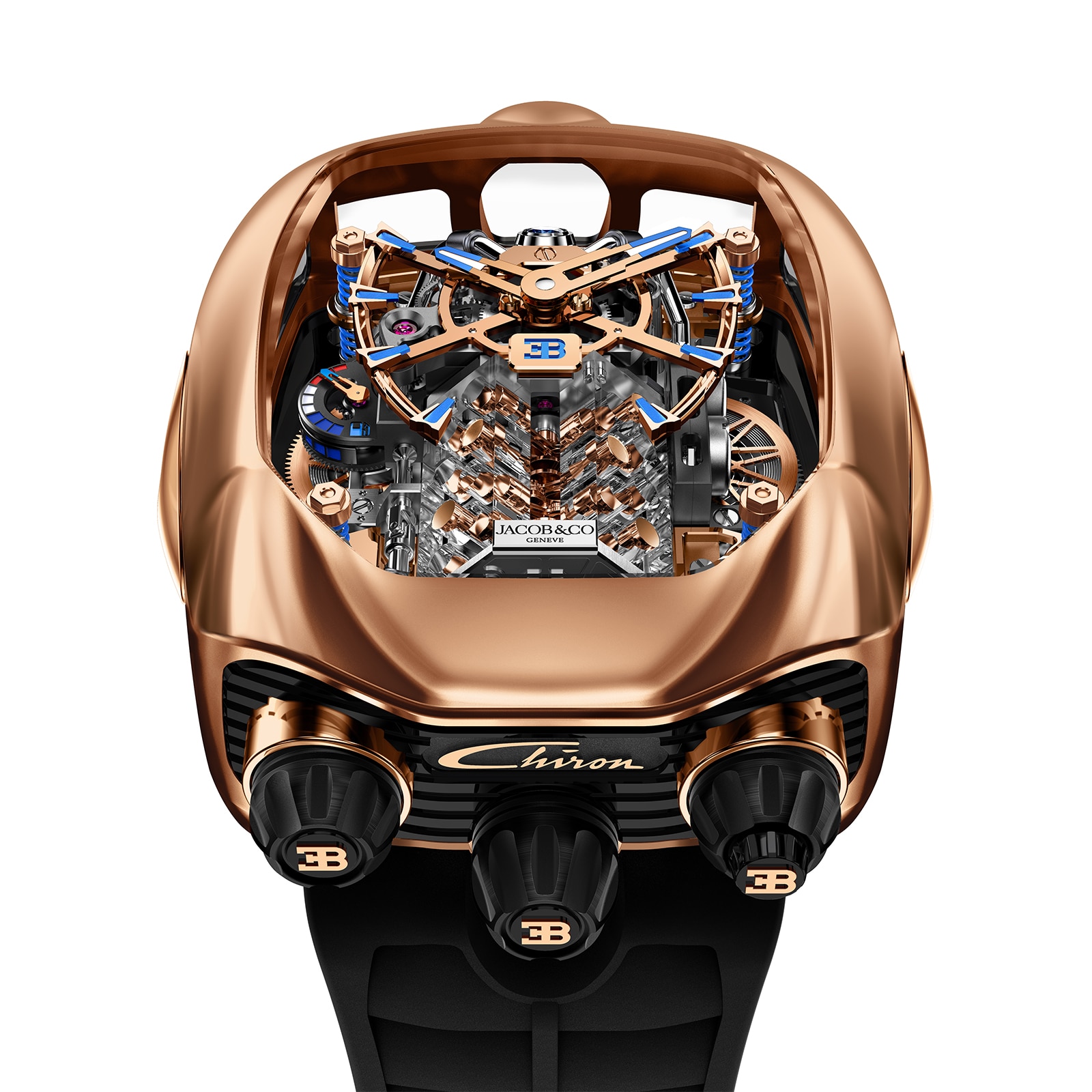 Bugatti Chiron Tourbillon Rose Gold 16 Cylinder Piston Engine - image 2
