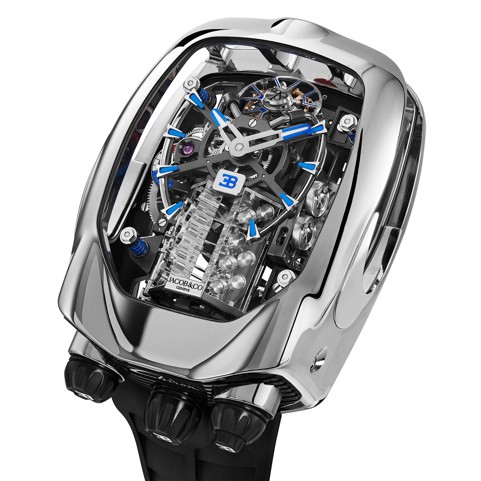 Bugatti Chiron Tourbillon White Gold 16 Cylinder Piston Engine - image 2