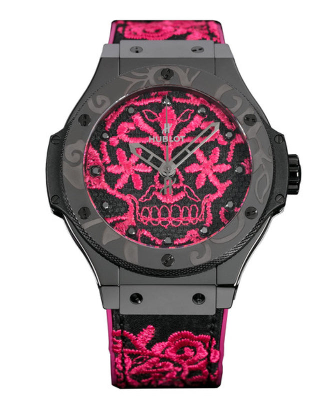 Hublot Big Bang Broderie Sugar Skull Fluo Hot Pink Unisex Watch - image 1