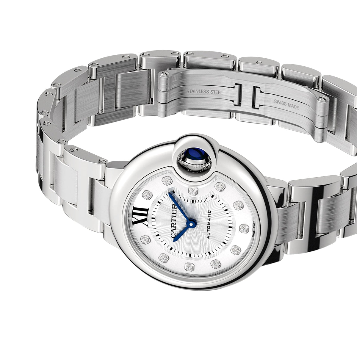 Ballon Bleu de Cartier 33 | 33mm, Steel, Diamond Silver Dial - image 4