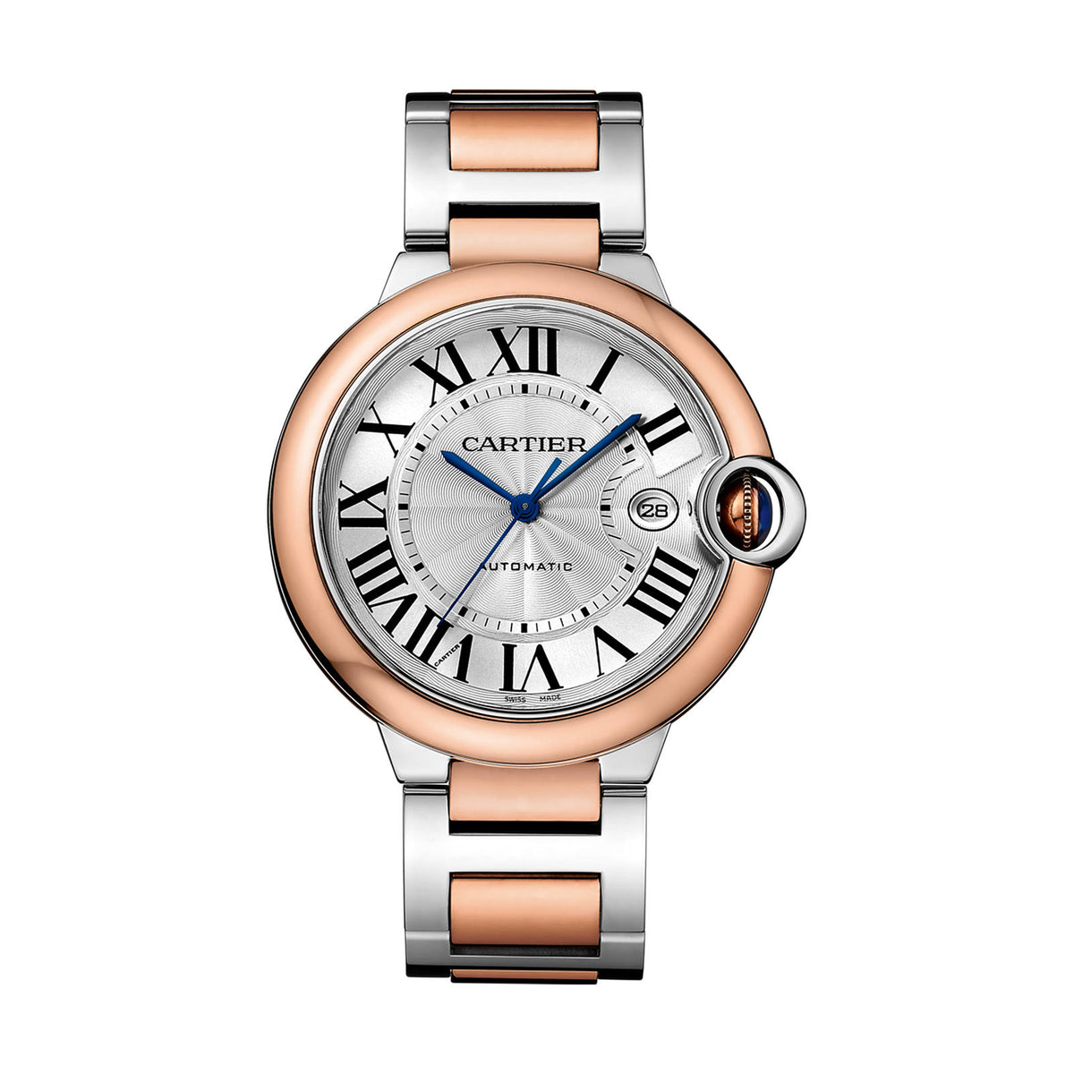 Ballon Bleu de Cartier | 42mm, Steel & 18K Rose Gold, Silvered Dial - image 1