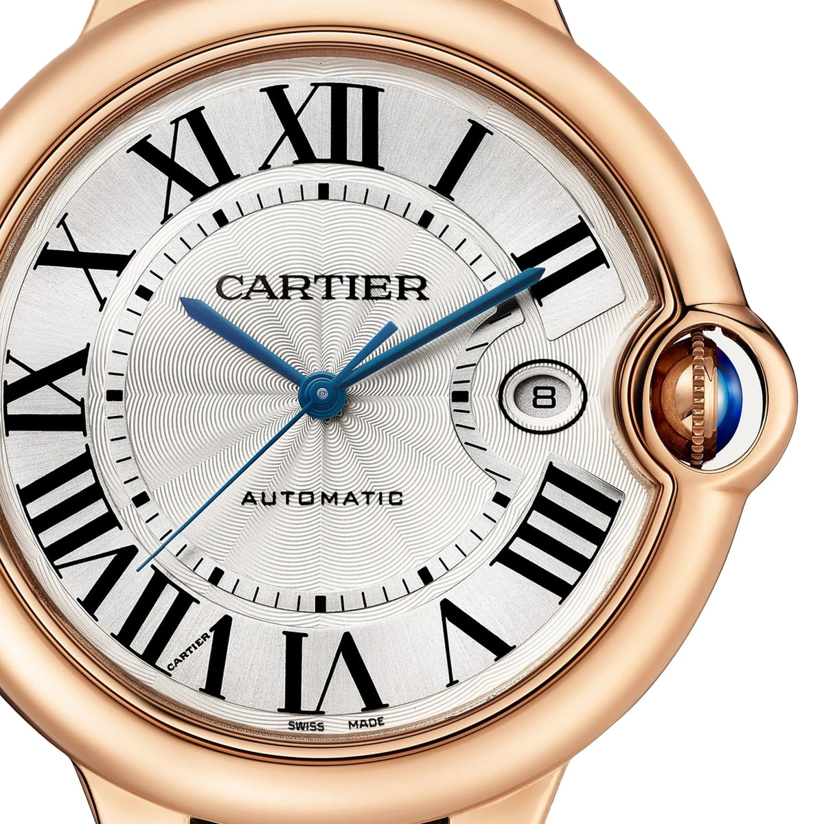 Ballon Bleu de Cartier 42 | 42mm, 18K Rose Gold, Alligator Leather, Silver Dial - image 2