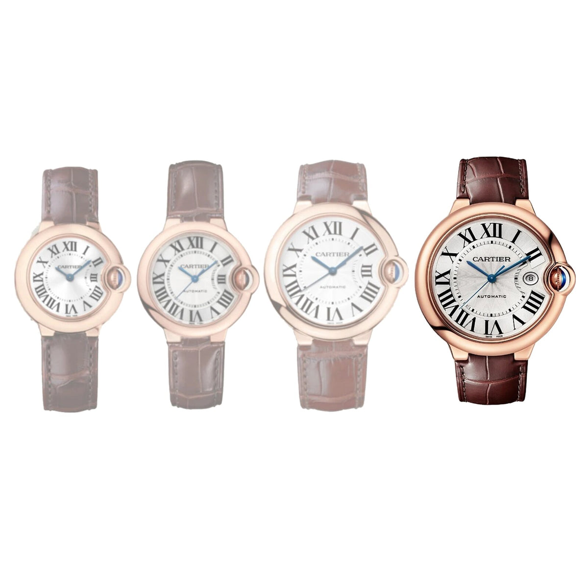 Ballon Bleu de Cartier 42 | 42mm, 18K Rose Gold, Alligator Leather, Silver Dial - image 4