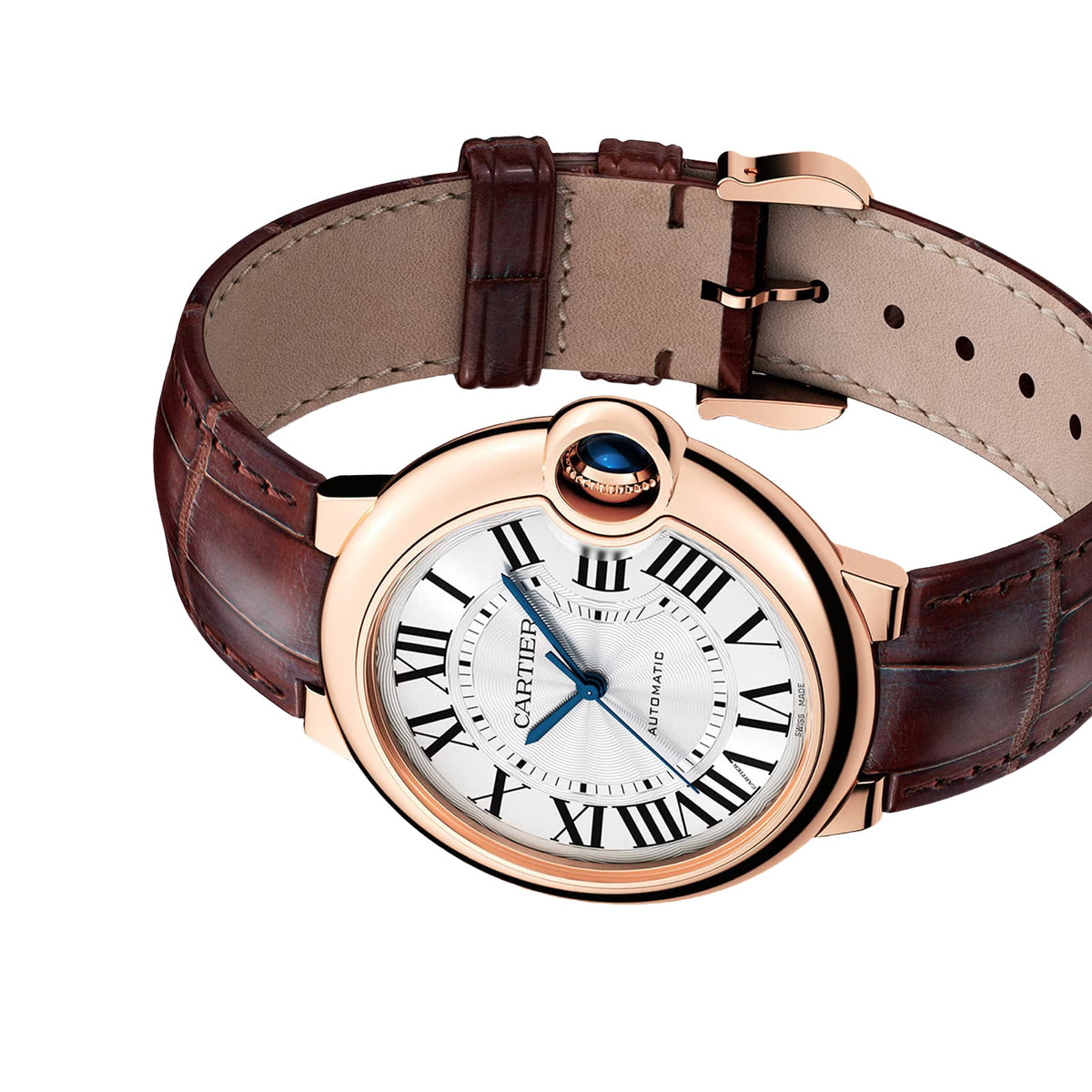 Ballon Bleu de Cartier 36 | 36mm, 18K Rose Gold, Alligator Leather, Silver Dial - image 3