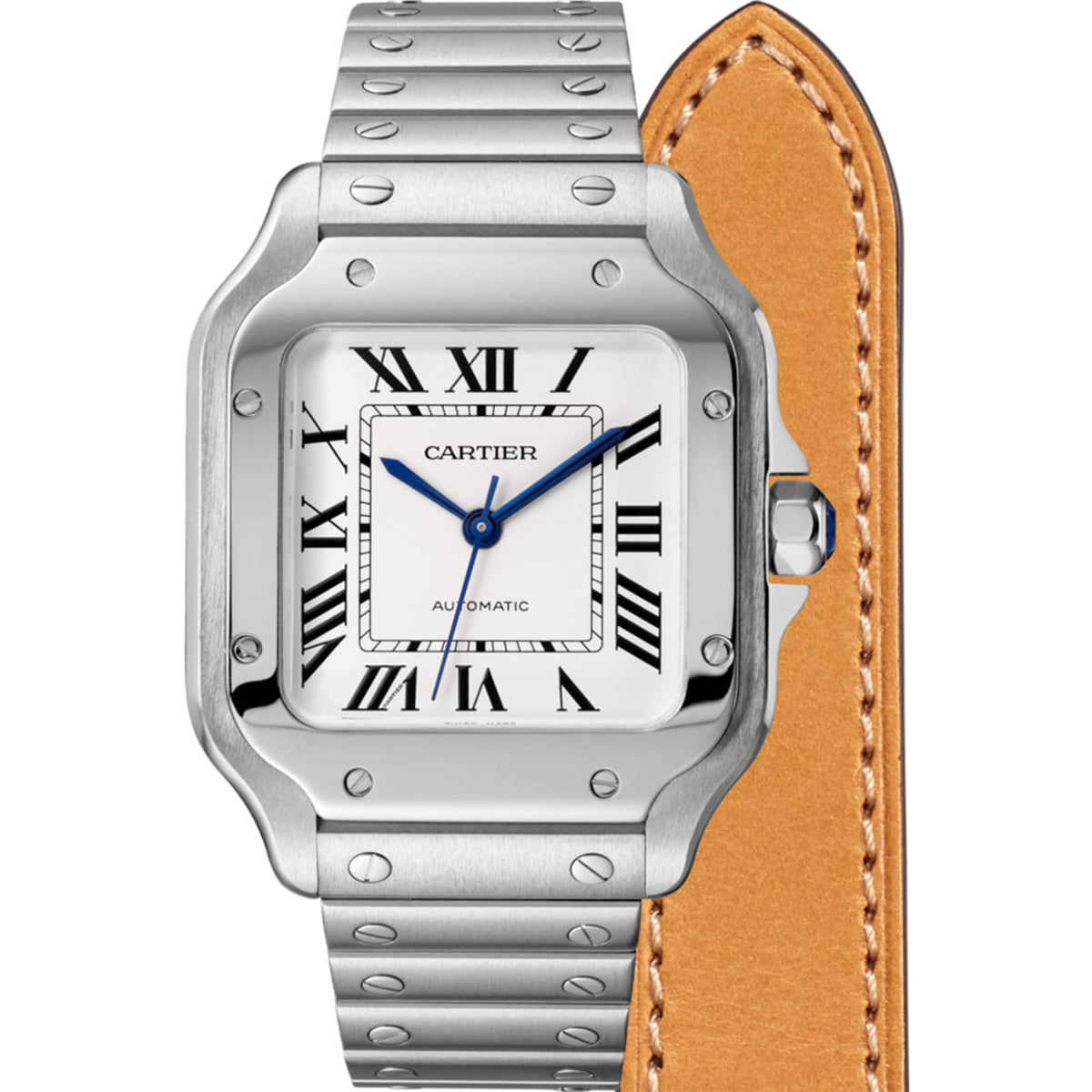 Santos de Cartier Medium Model | 35mm, Steel, Silver Dial - image 3