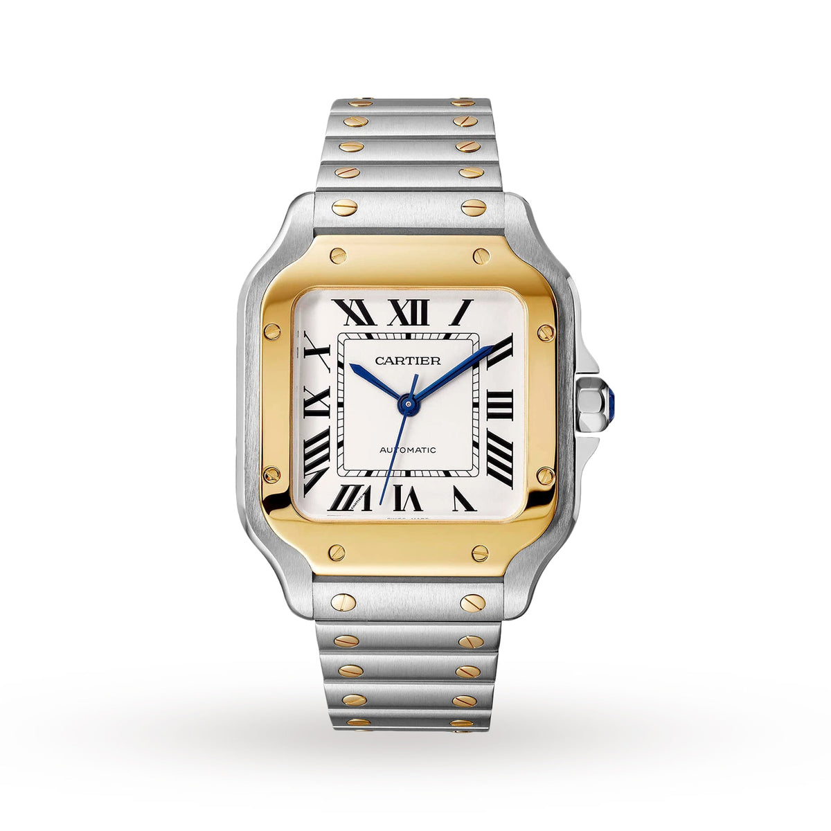 Santos de Cartier | 35mm, Two-Tone Steel & 18K Yellow Gold, Silver Dial - image 1