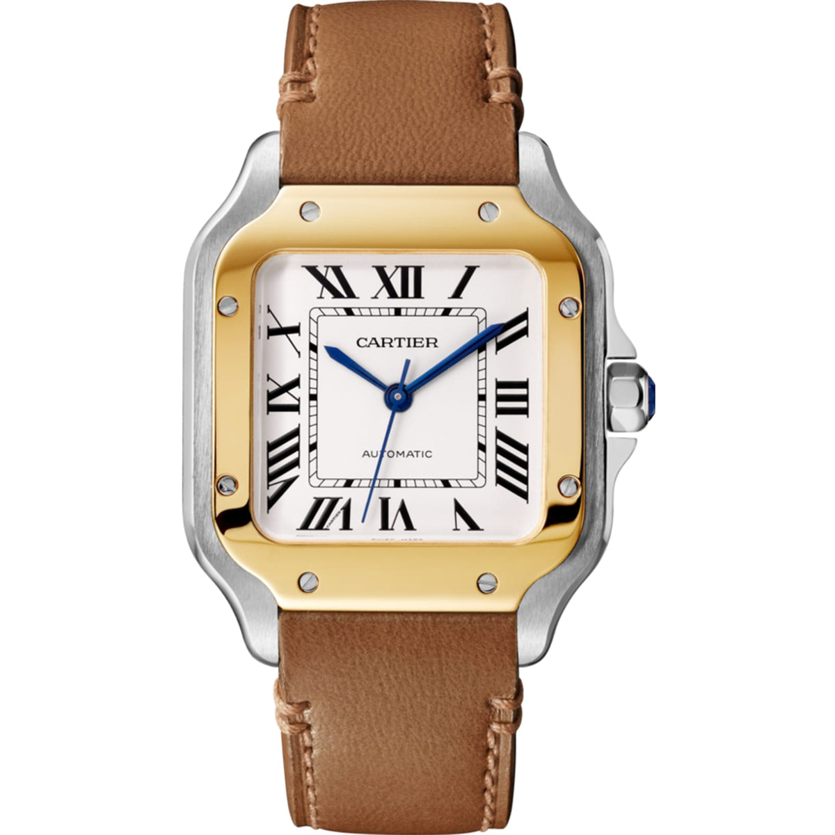Santos de Cartier | 35mm, Two-Tone Steel & 18K Yellow Gold, Silver Dial - image 2