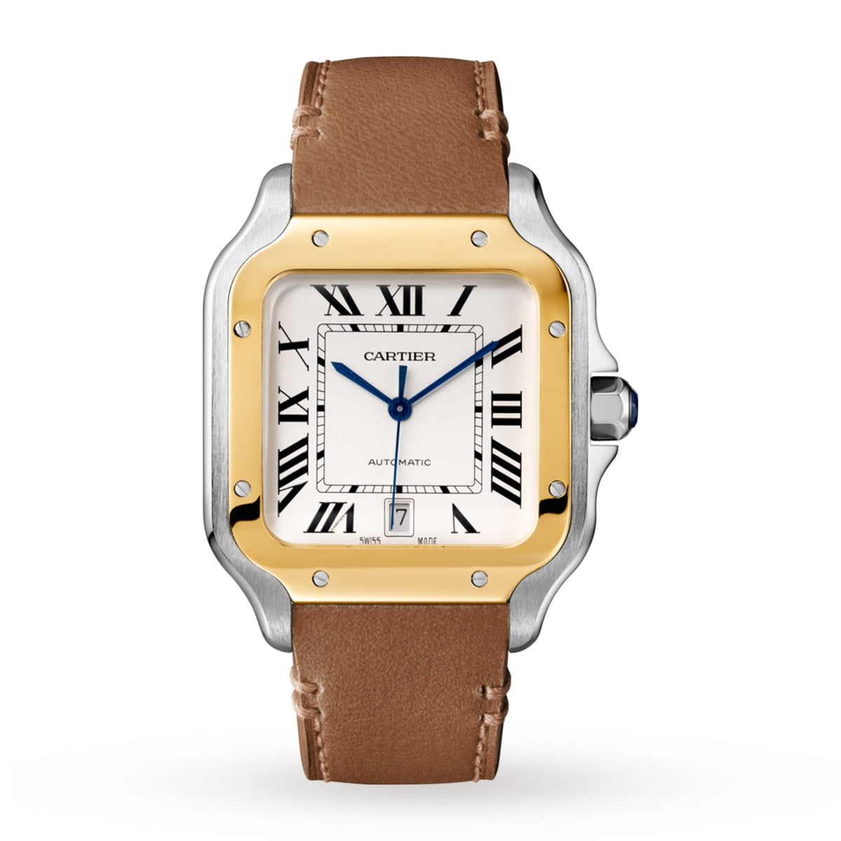 Santos de Cartier Large Model | 40mm, Two-Tone Steel & 18K Yellow Gold, Silver Dial - image 3