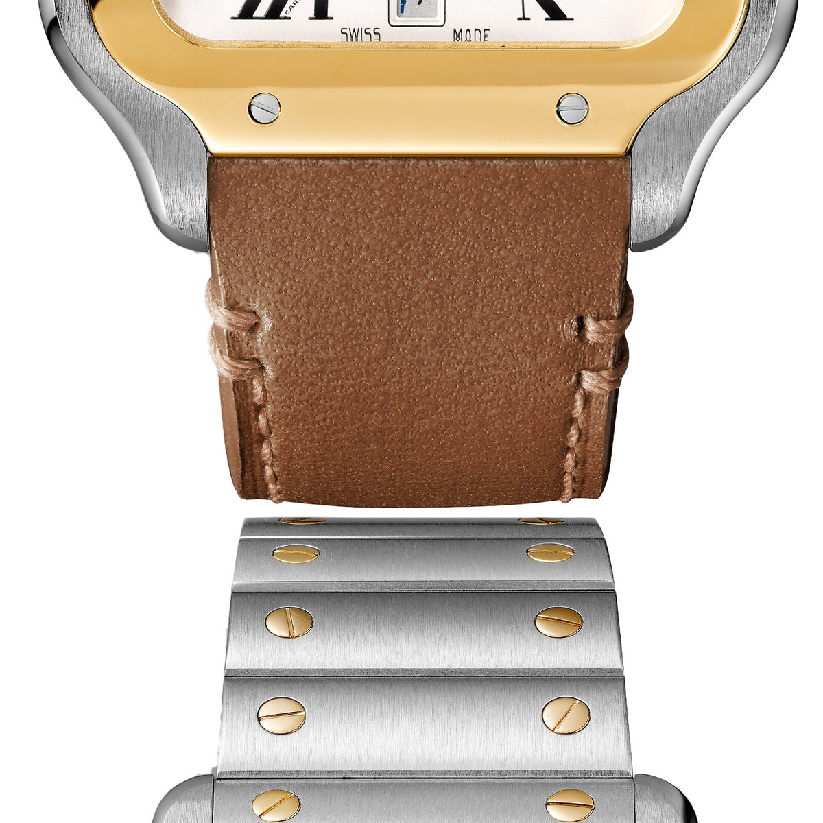 Santos de Cartier Large Model | 40mm, Two-Tone Steel & 18K Yellow Gold, Silver Dial - image 4