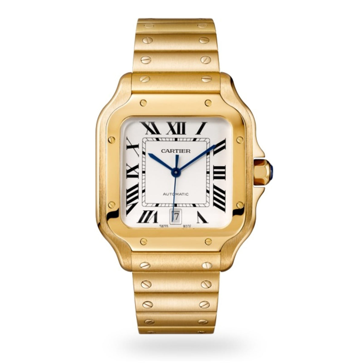 Santos de Cartier Large Model | 40mm, 18K Yellow Gold, White Dial - image 1
