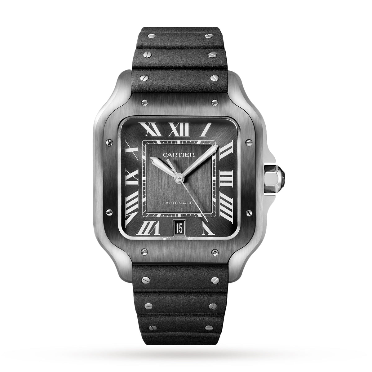 Santos de Cartier Large Model | 40mm, Two-Tone Steel & ADLC, Steel, Grey Dial - image 2