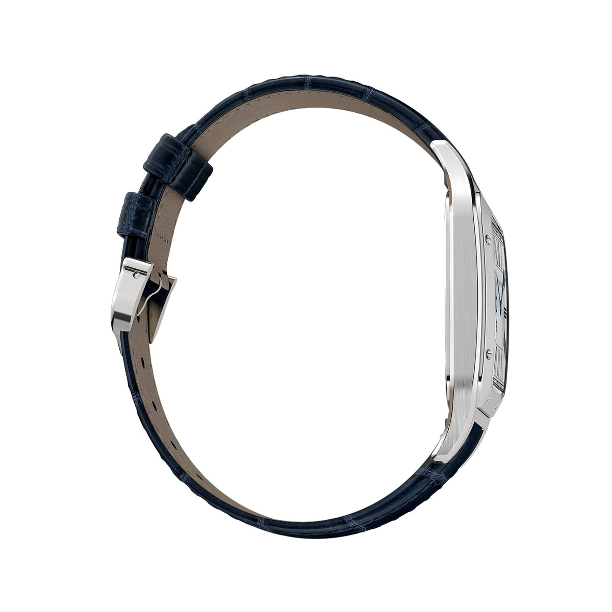 Santos-Dumont Extra-Large Model | 34mm, Steel, Alligator Leather, Silver Dial - image 4