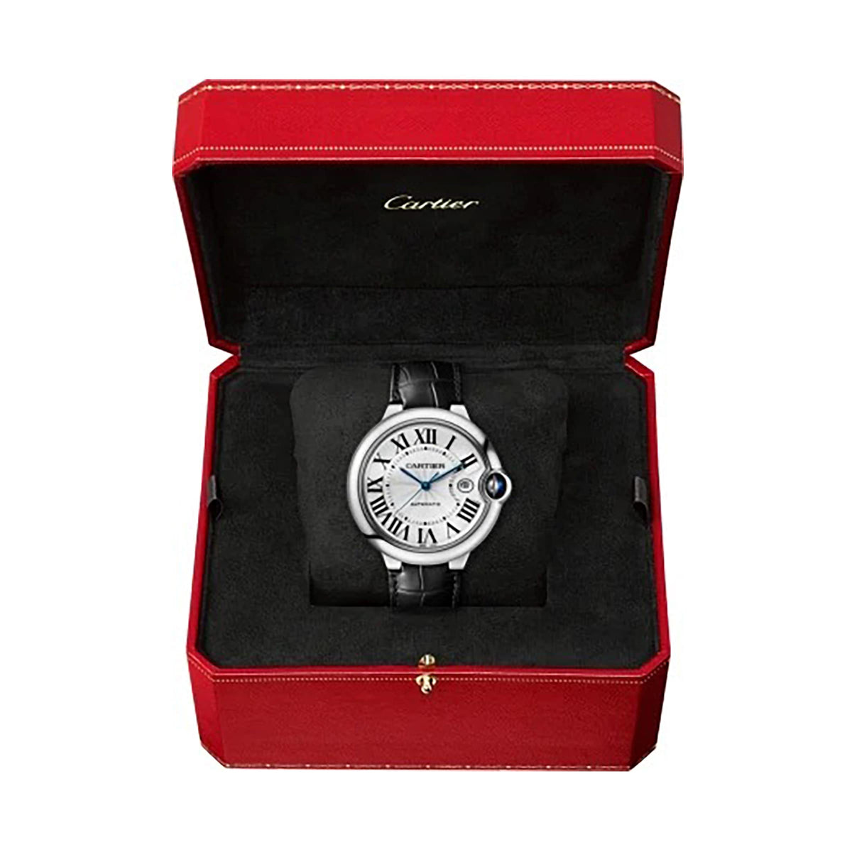 Ballon Bleu de Cartier 42 | 42mm, Steel, Alligator Leather, Silver Dial - image 2