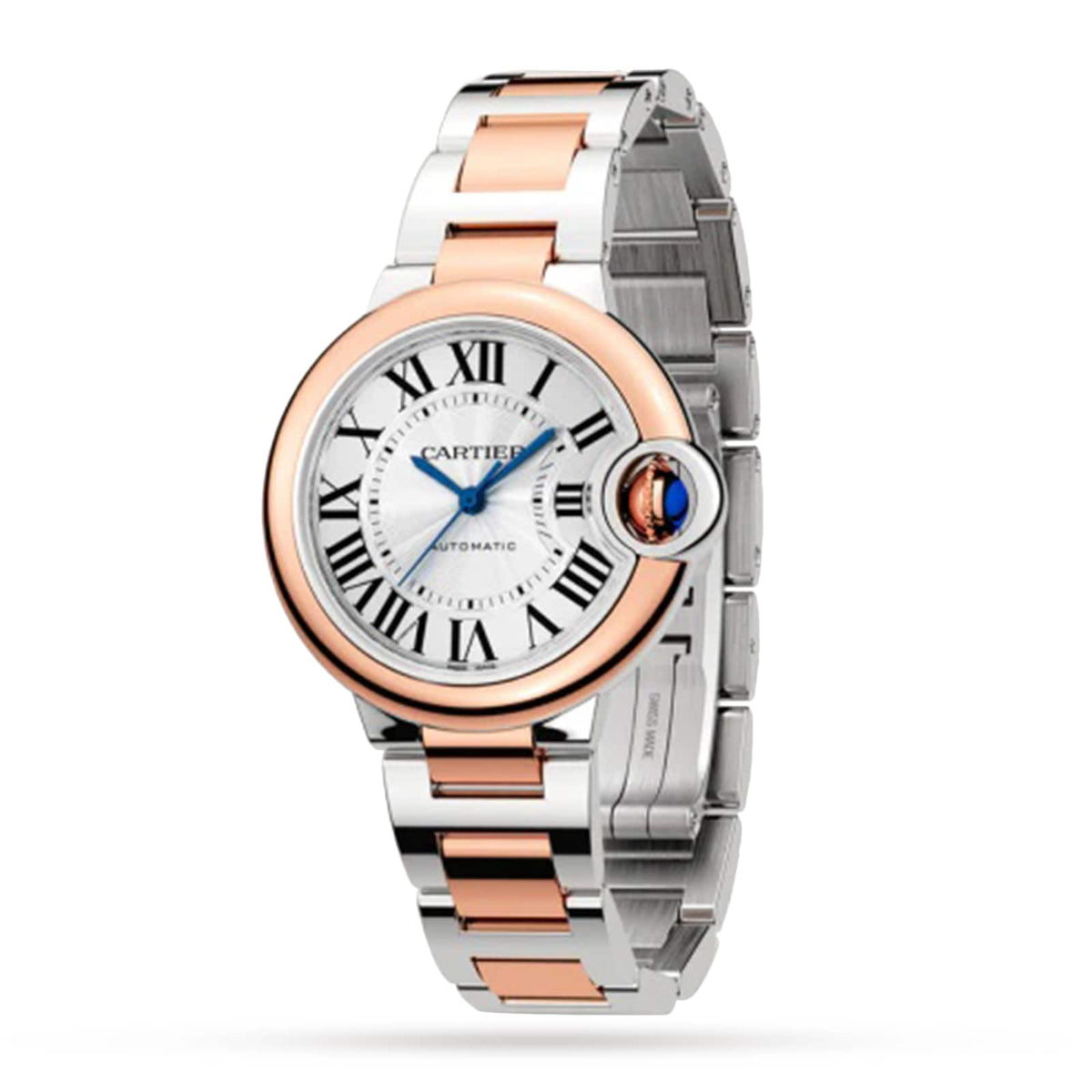 Ballon Bleu de Cartier 33 | 33mm, Two-Tone Steel & 18K Rose Gold, Silver Dial - image 2