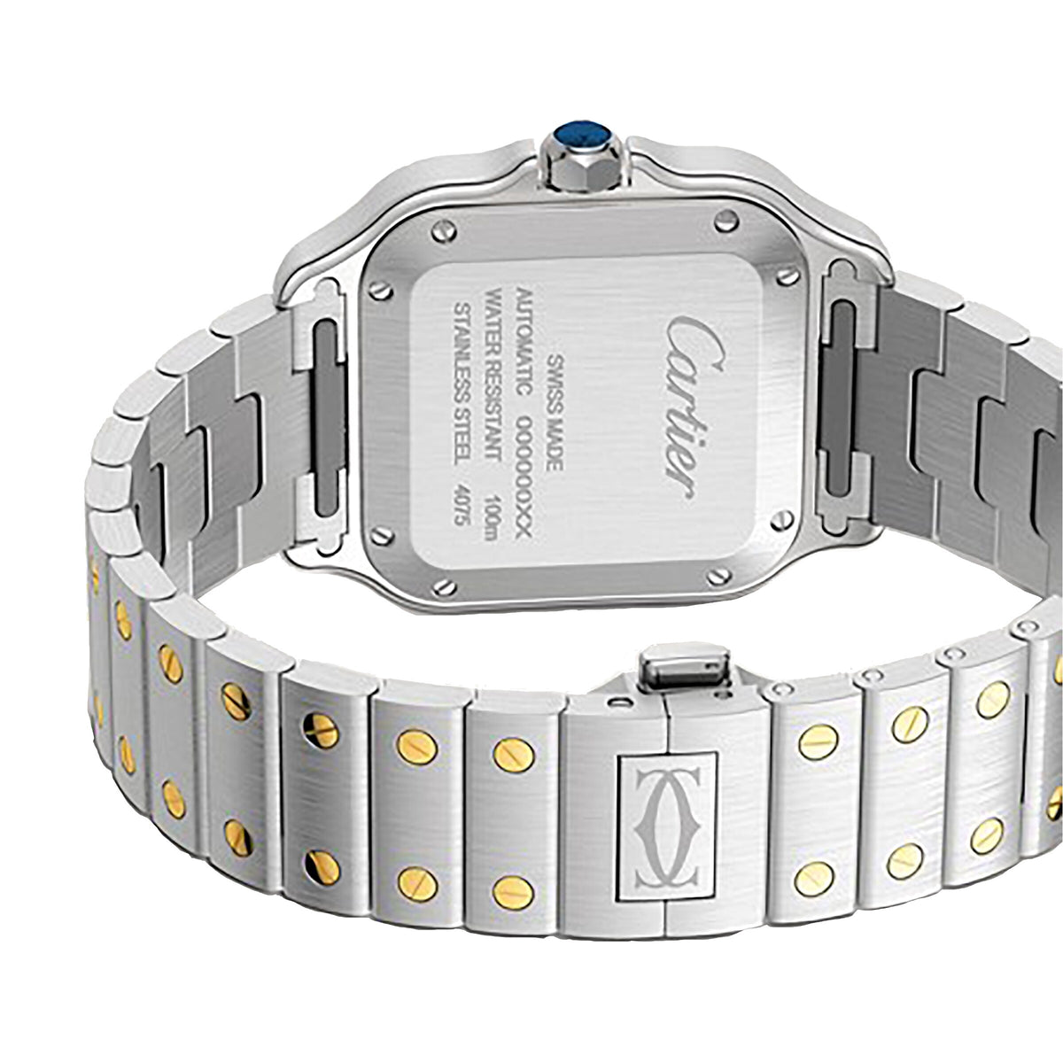 Santos de Cartier Chronograph | 35mm, Two-Tone Steel & 18K Yellow Gold, Gold Dial - image 4