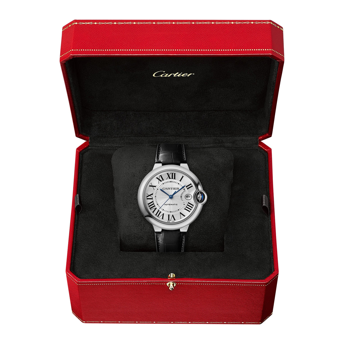 Ballon Bleu de Cartier 40 | 40mm, Steel, Alligator Leather, Silver Dial - image 3