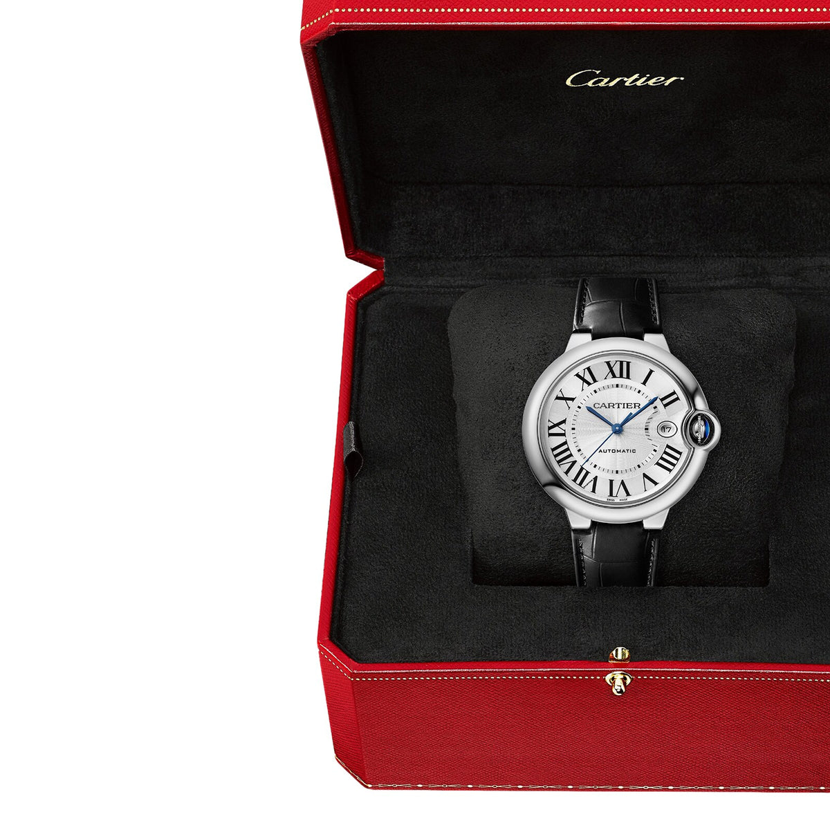 Ballon Bleu de Cartier 40 | 40mm, Steel, Alligator Leather, Silver Dial - image 4