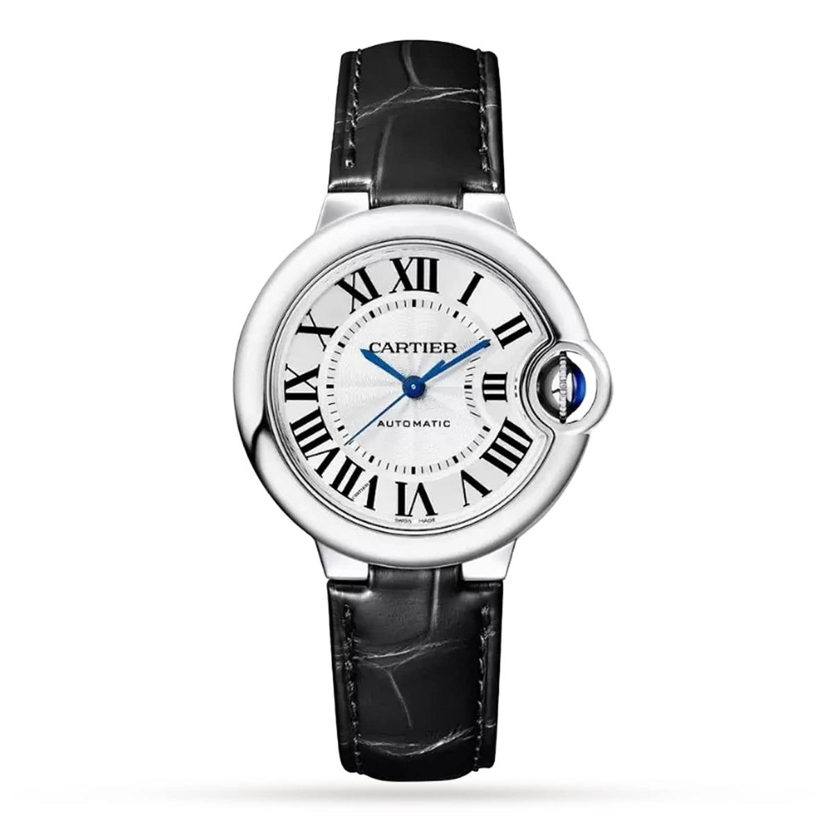 Ballon Bleu de Cartier 33 | 33mm, Steel, Alligator Leather, Silver Dial - image 1