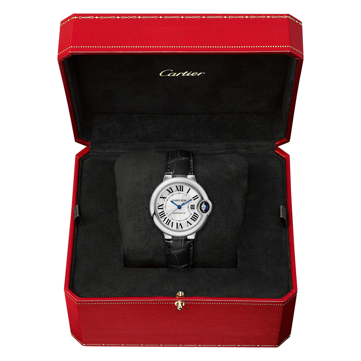 Ballon Bleu de Cartier 33 | 33mm, Steel, Alligator Leather, Silver Dial - image 4