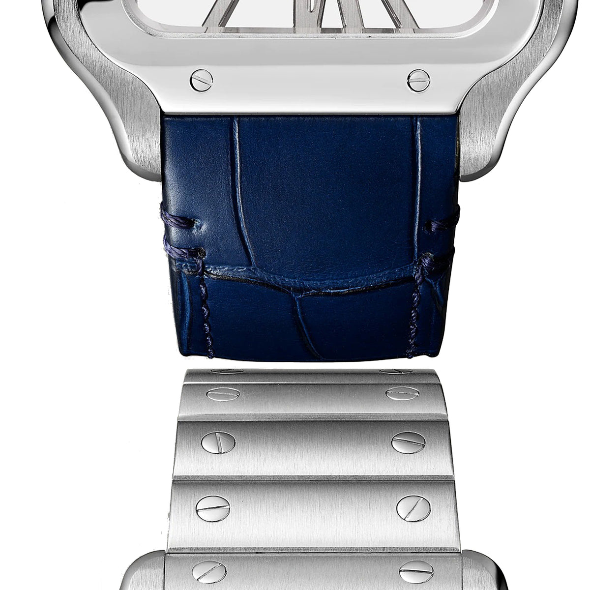 Santos de Cartier Skeleton Large Model | 40mm, Steel, Silver Dial - image 2