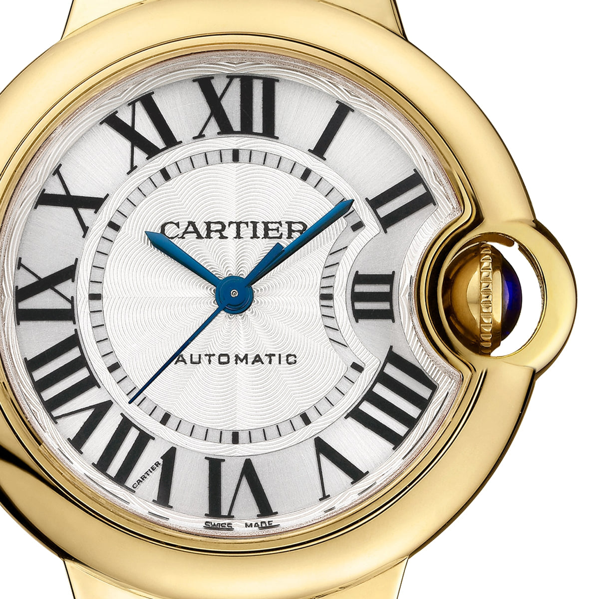 Ballon Bleu de Cartier 33 | 33mm, 18K Yellow Gold, Silver Dial, Gold Bezel - image 2