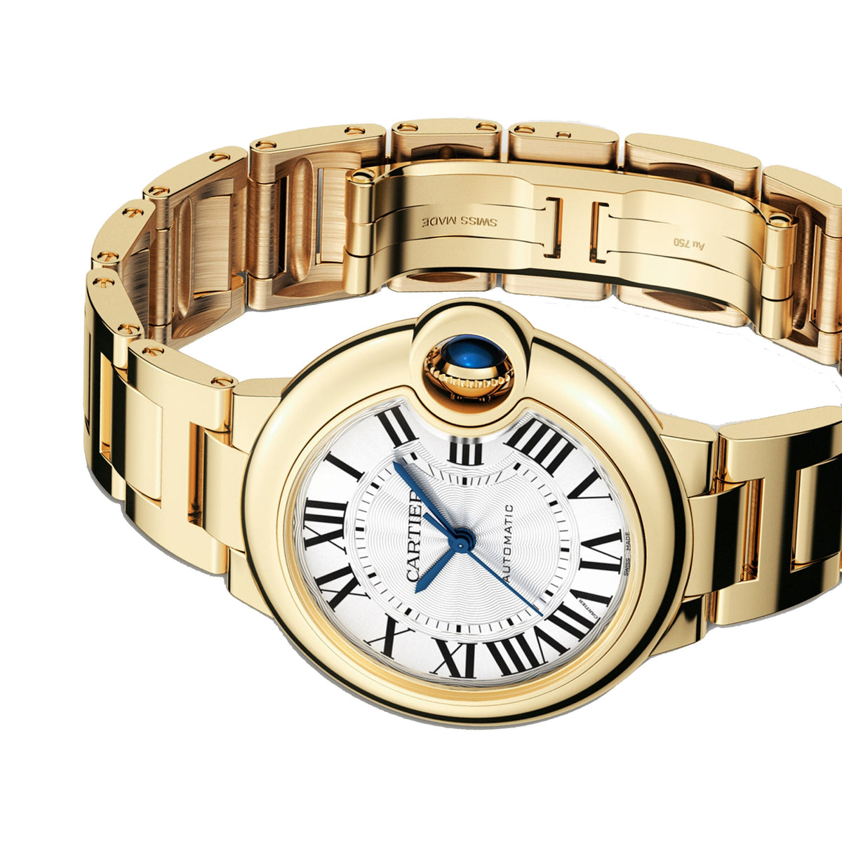 Ballon Bleu de Cartier 33 | 33mm, 18K Yellow Gold, Silver Dial, Gold Bezel - image 4