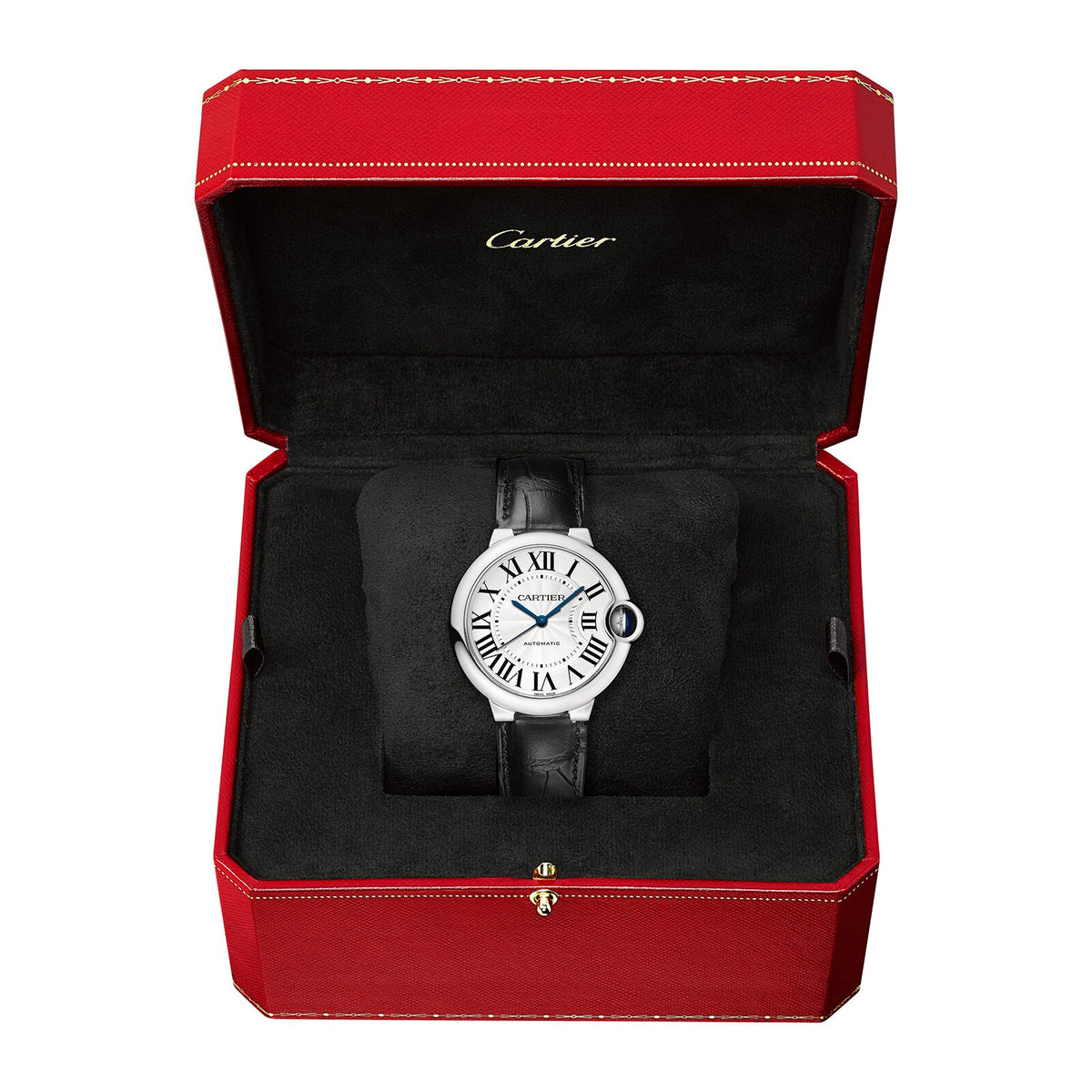 Ballon Bleu de Cartier 36 | 36mm, Steel, Alligator Leather, Silver Dial - image 3