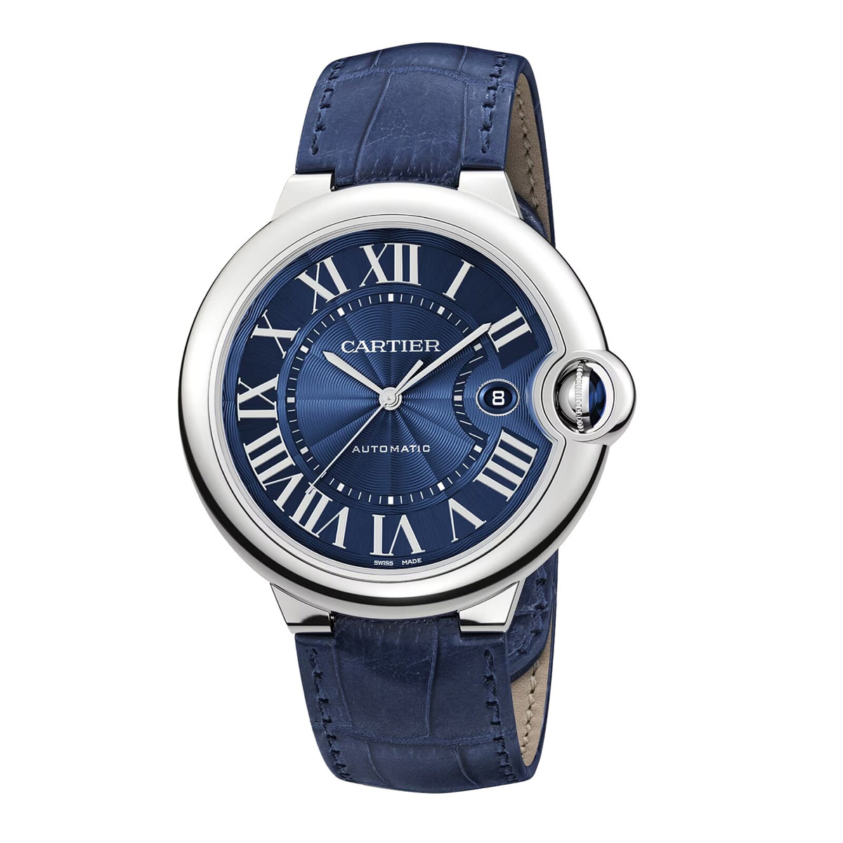 Ballon Bleu de Cartier | 42mm, Steel, Alligator Leather, Blue Dial - image 2