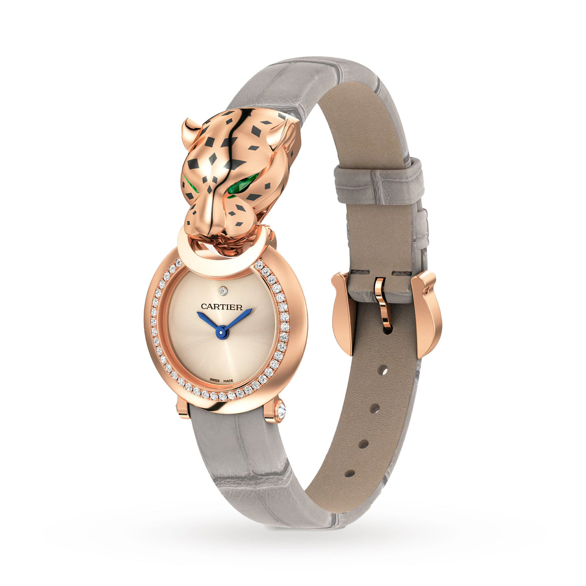 La Panthère de Cartier | 23.5mm, 18K Rose Gold, Alligator Leather, Diamond Champagne Dial - image 2