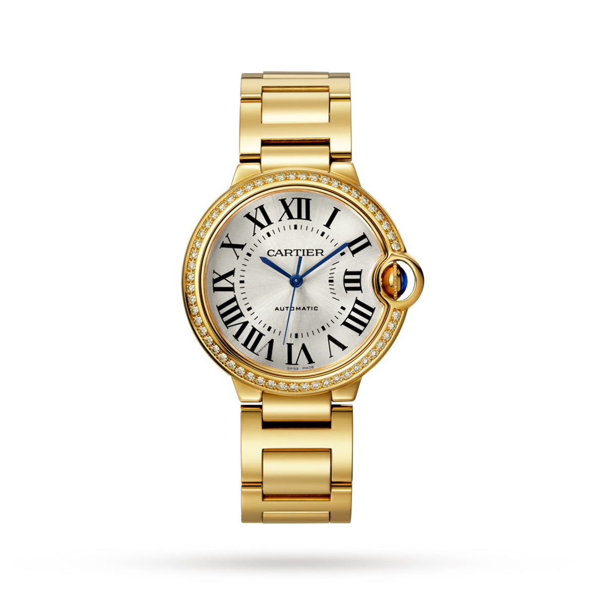 Ballon Bleu de Cartier 33 | 33mm, 18K Yellow Gold, Silver Dial, Yellow Bezel - image 1