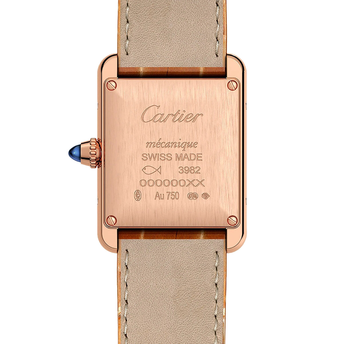 Tank Louis Cartier Small Model | 30mm, 18K Rose Gold, Alligator Leather, Rose Dial - image 4