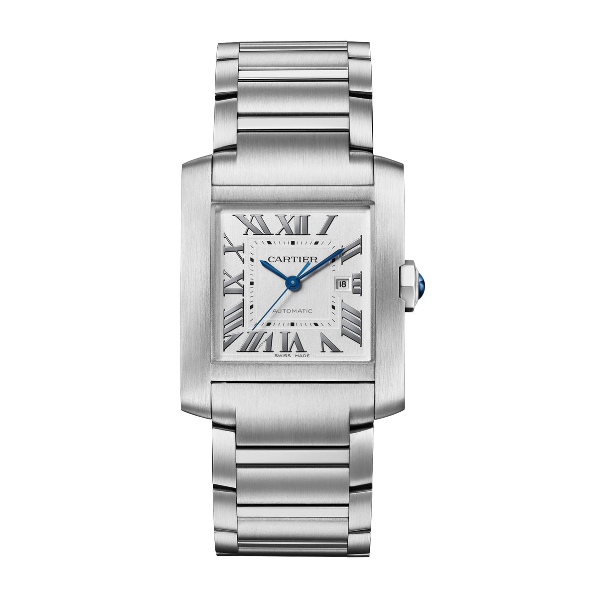 Tank Française Large Model | 30.5mm, Steel, Silver Dial - image 1