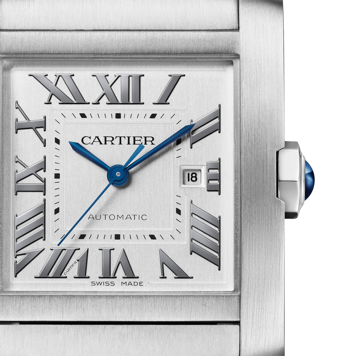 Tank Française Large Model | 30.5mm, Steel, Silver Dial - image 2