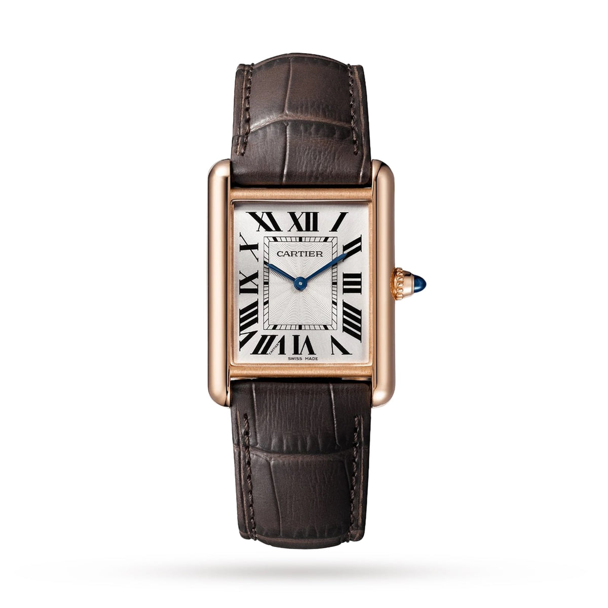 Tank Louis Cartier Large Model | 34mm, 18K Rose Gold, Alligator Leather, Silver Dial - image 1
