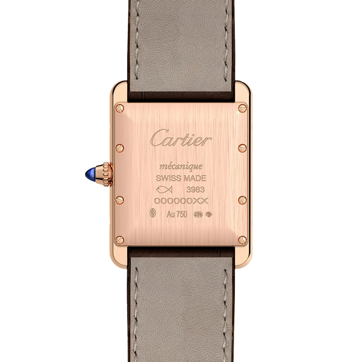 Tank Louis Cartier Large Model | 34mm, 18K Rose Gold, Alligator Leather, Silver Dial - image 3