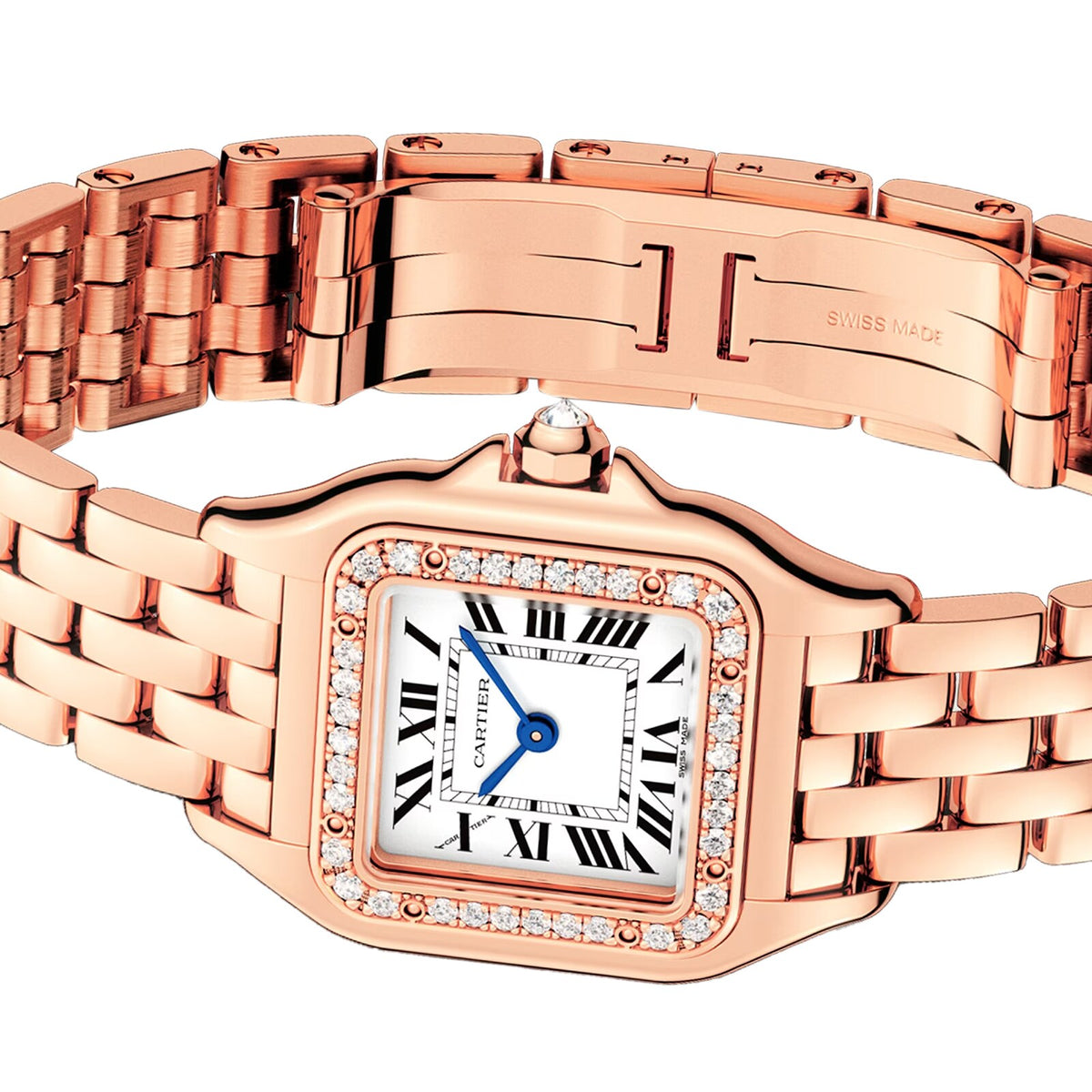 Panthère de Cartier Small model | 22mm, 18K Rose Gold, White Dial - image 4