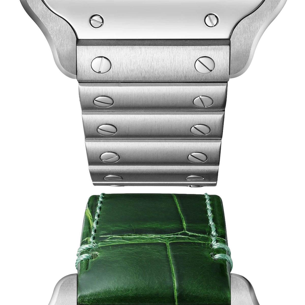Santos de Cartier Medium Model | 35mm, Steel, Green Dial - image 2