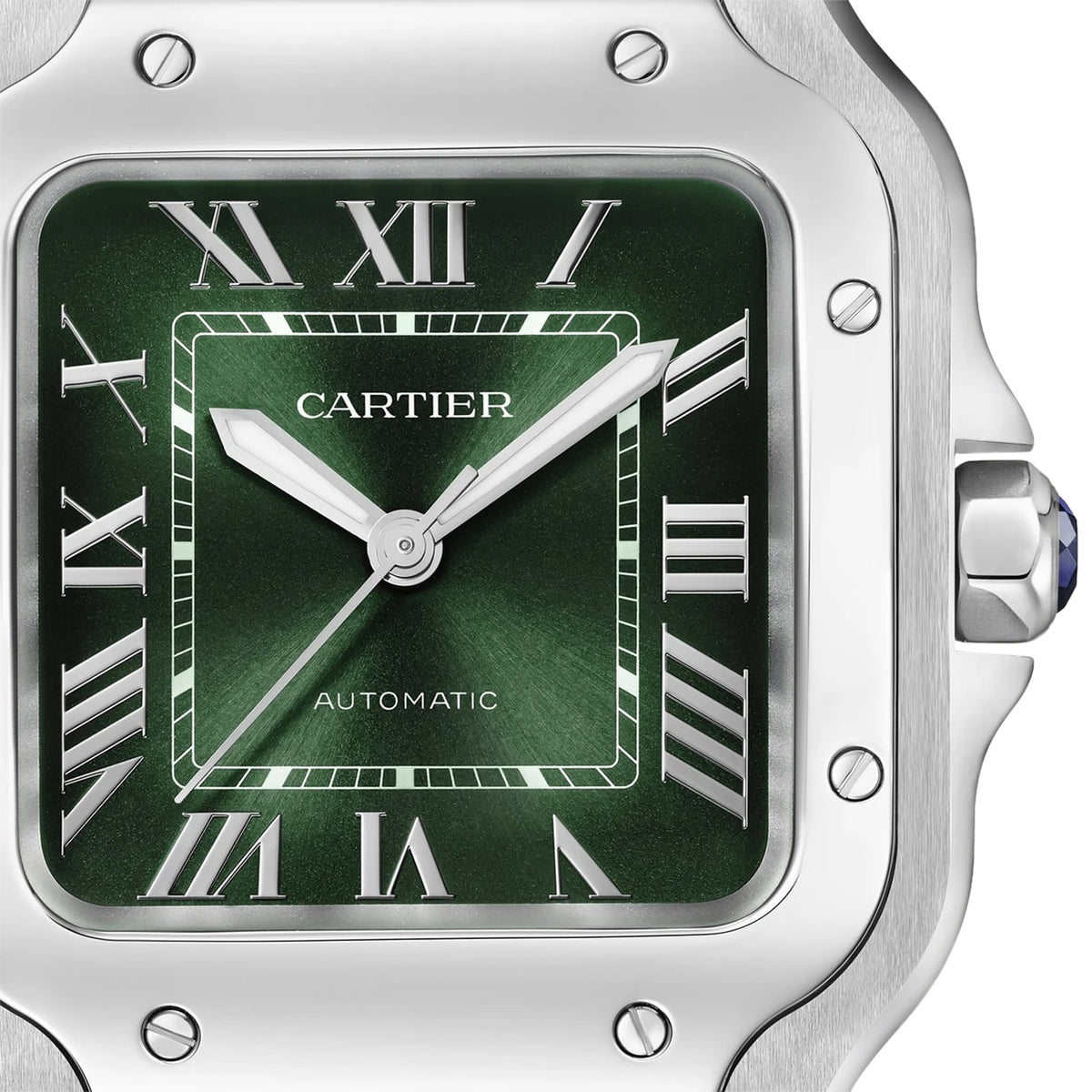 Santos de Cartier Medium Model | 35mm, Steel, Green Dial - image 4