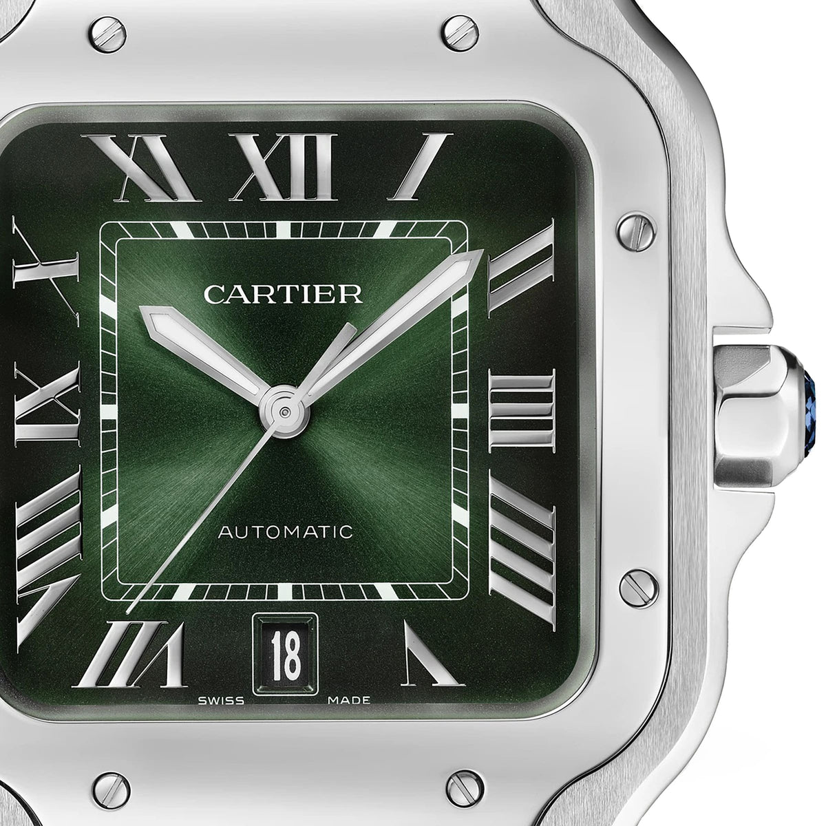 Santos de Cartier Large Model | 40mm, Steel, Green Dial - image 4