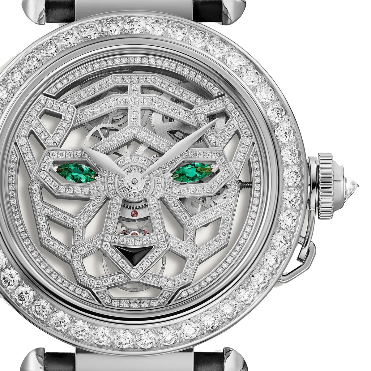 Panthère Jewelry | 41mm, 18K White Gold, Alligator Leather, Diamond White Dial - image 3