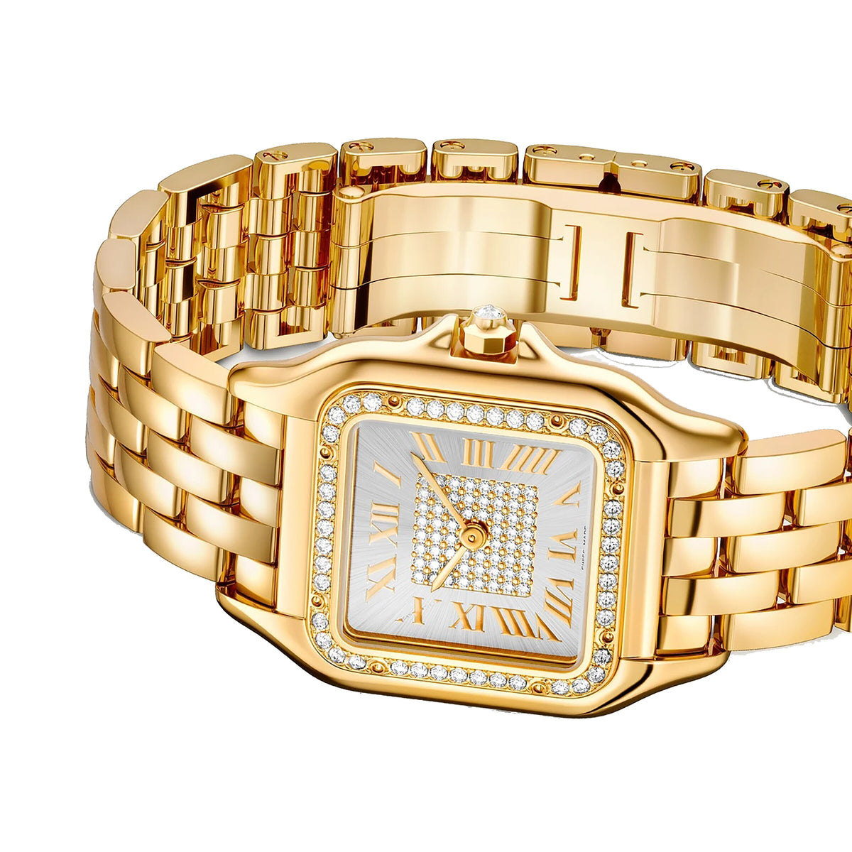 Panthère de Cartier Medium Model | 27mm, 18K Yellow Gold, Diamond Silver Dial - image 4