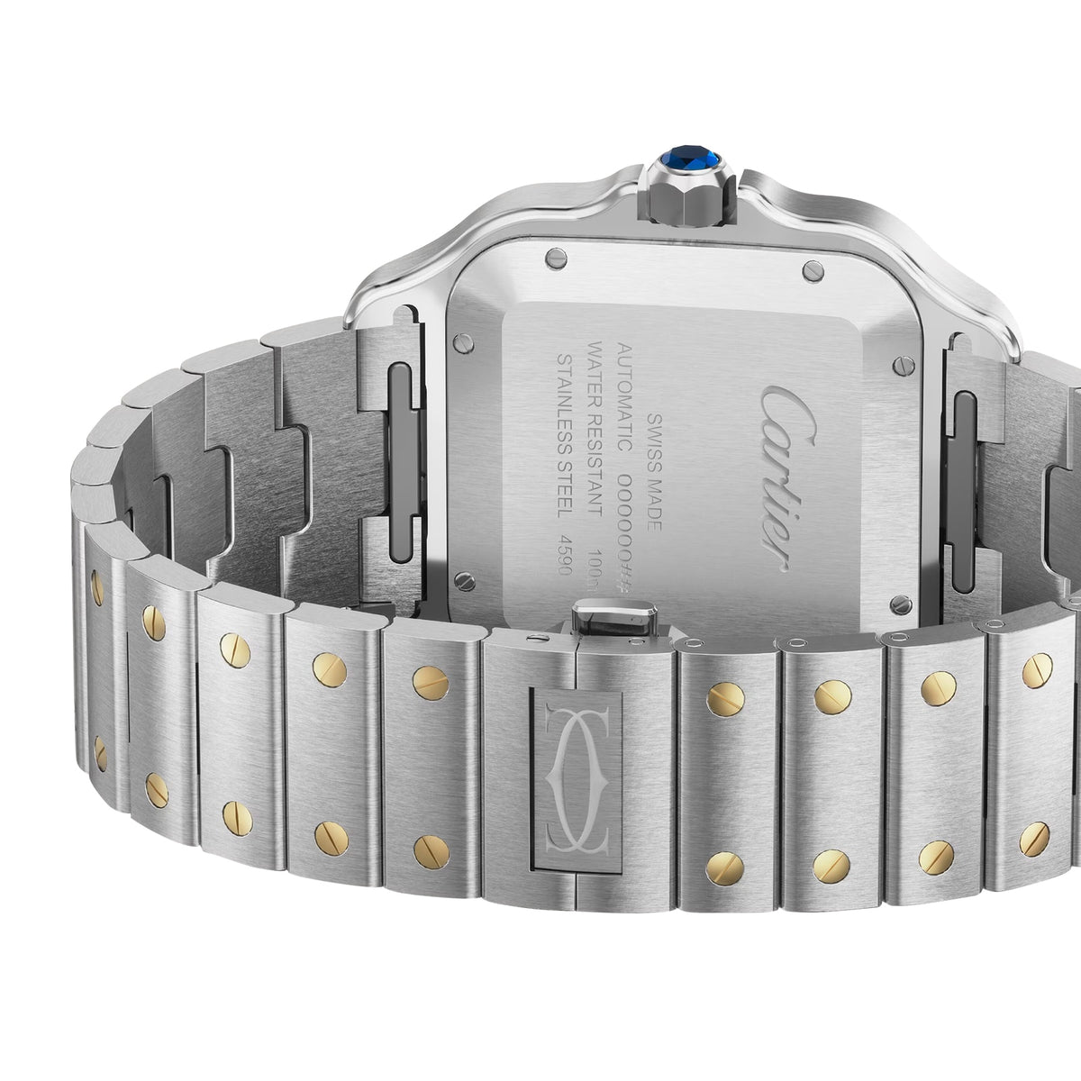 Santos de Cartier Large Model | 40mm, Two-Tone Steel & 18K Yellow Gold, Grey Dial - image 4