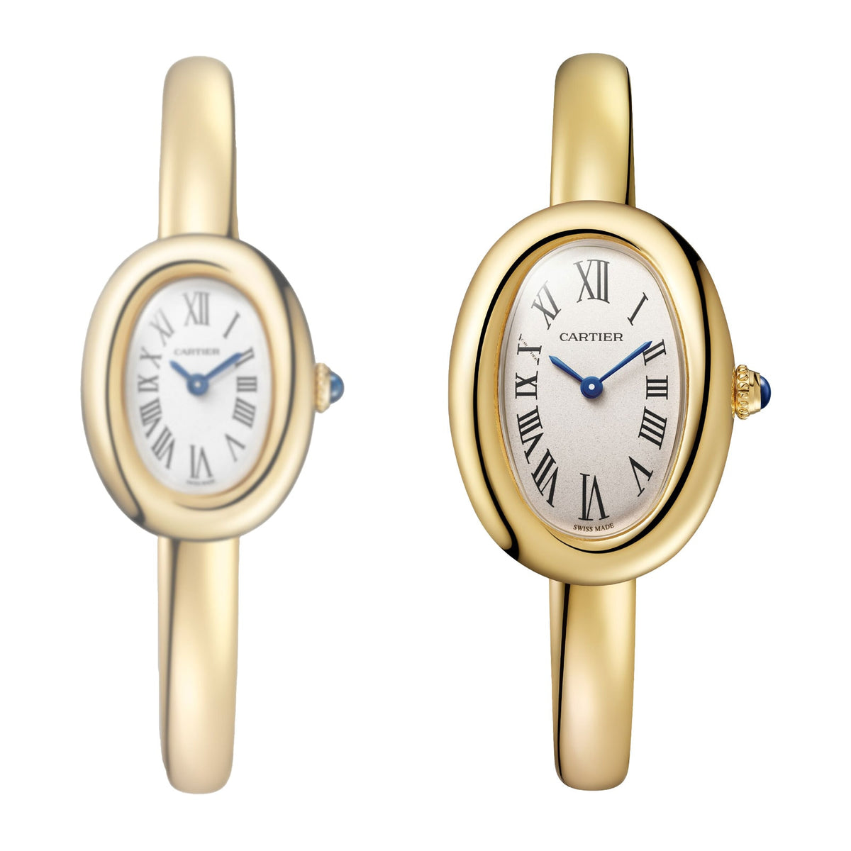 Baignoire Small Model | 23mm, 18K Yellow Gold, Silvered Dial, Ref. WGBA0024 - image 2