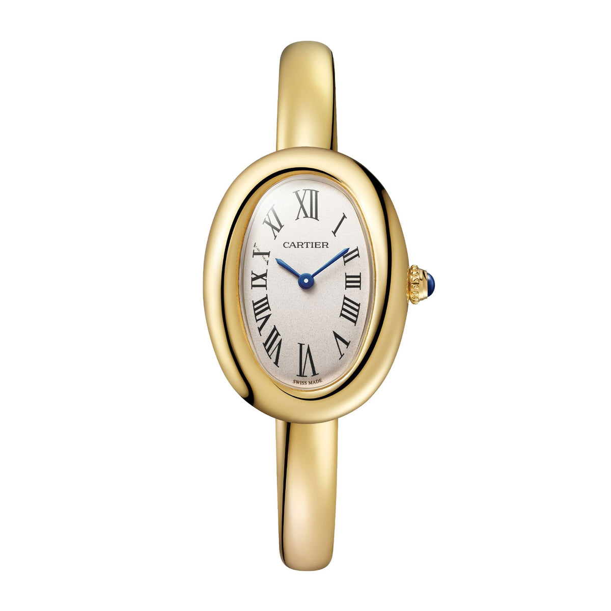 Baignoire Small Model | 23mm, 18K Yellow Gold, Silvered Dial, Ref. WGBA0037 - image 1