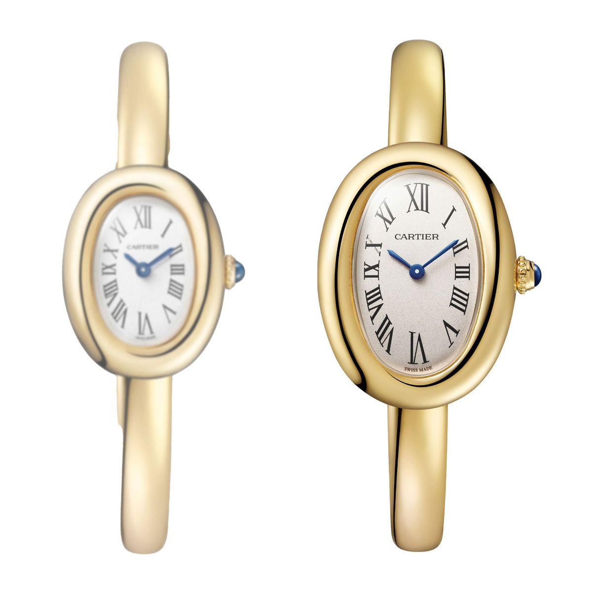 Baignoire Small Model | 23mm, 18K Yellow Gold, Silvered Dial, Ref. WGBA0037 - image 2