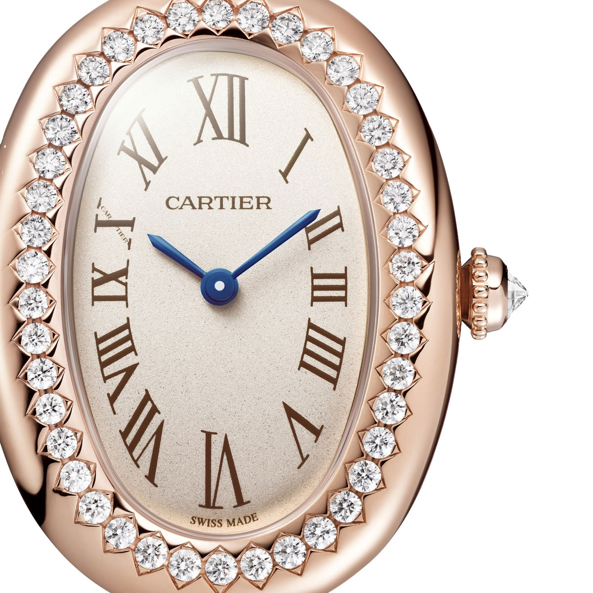 Baignoire Small Model (Size 16) | 23mm, 18K Rose Gold, Silvered Dial - image 2