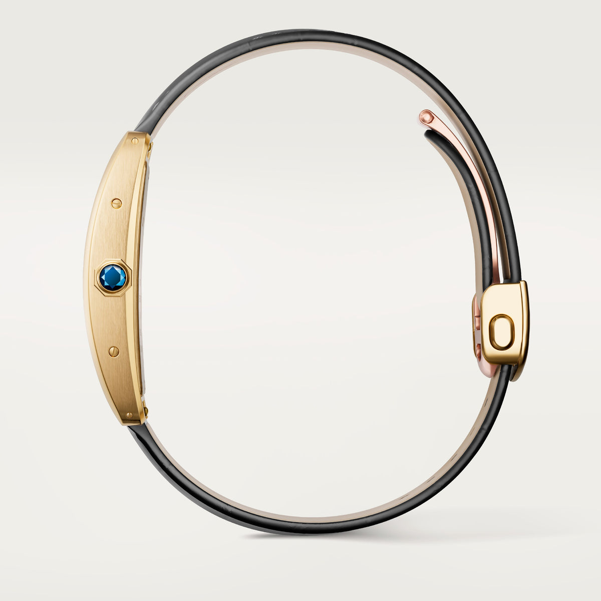 Tank Américaine Large Model | 24.5mm, 18K Yellow Gold, Leather, Grey Dial - image 4
