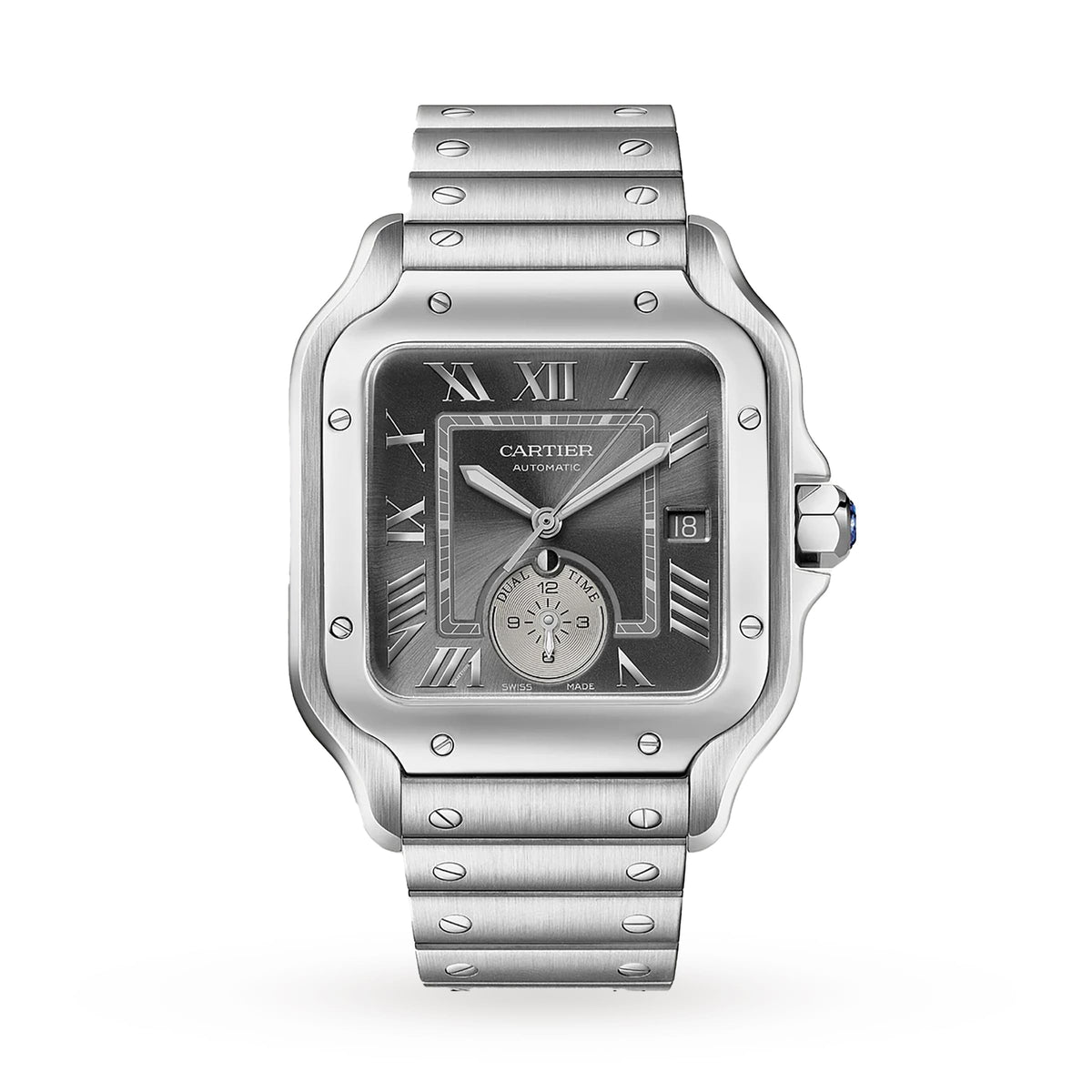 Santos de Cartier Large Model | 40mm, Steel, Grey Dial - image 1