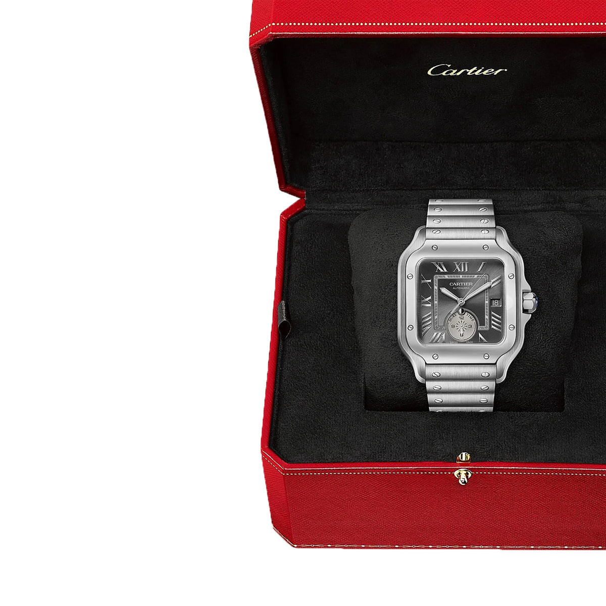 Santos de Cartier Large Model | 40mm, Steel, Grey Dial - image 4