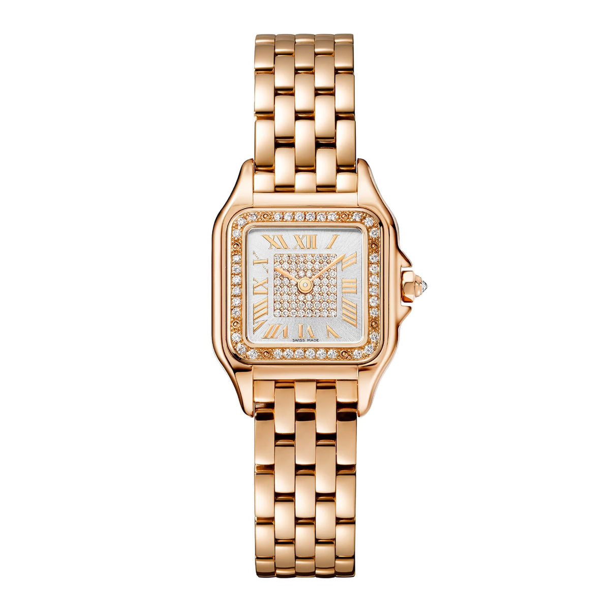 Panthère de Cartier Small Model | 22mm, 18K Rose Gold, Diamond Silver Dial - image 1